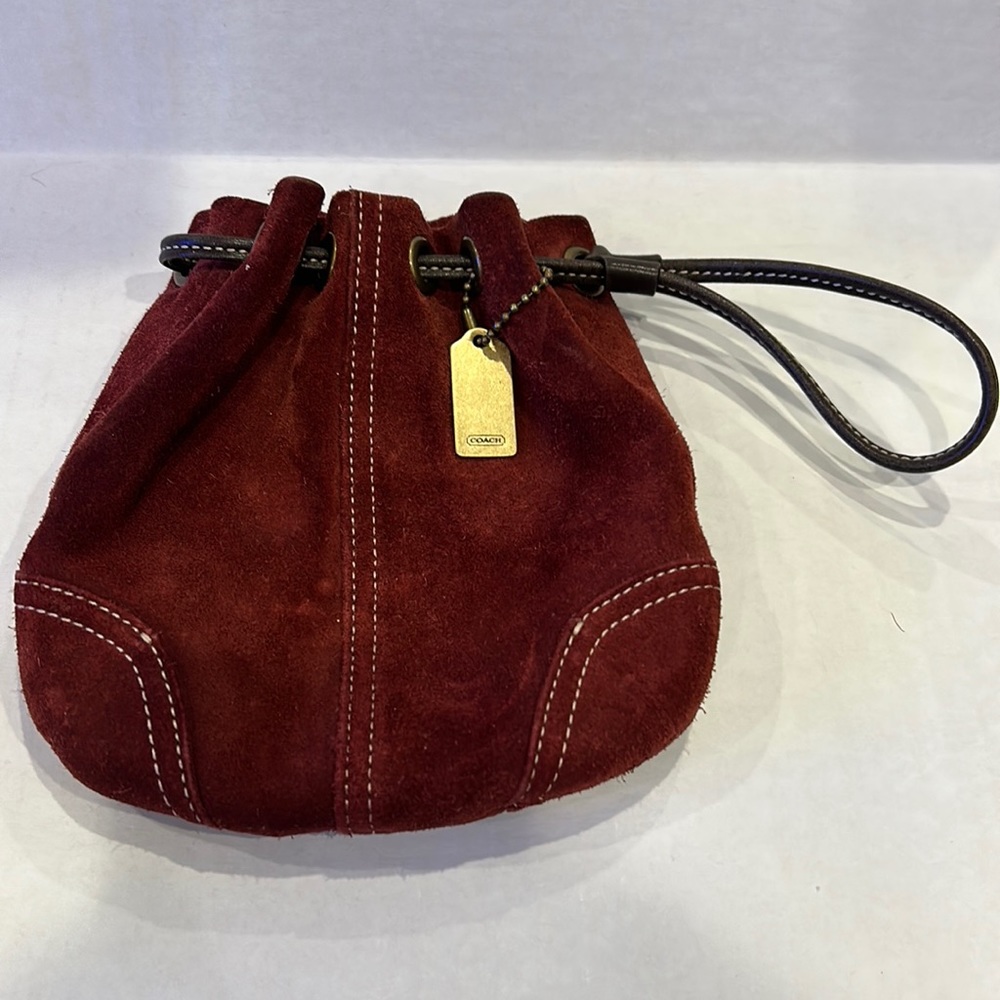 COACH Suede Wristlet- Retired style